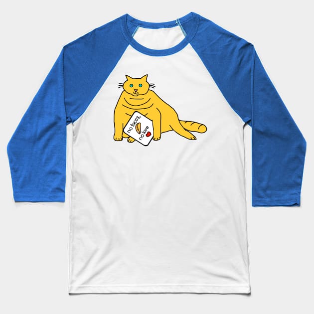 Hungry Cat says No Tacos No Love Baseball T-Shirt by ellenhenryart